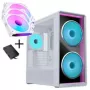 Caja de PC Lian Li LANCOOL 217 INF + 3 ventiladores UNI FAN SL-INF 120 Reverse Blade - blanco