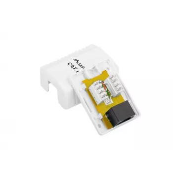 Toma de conexión LANBERG RJ-45 OU6-0001-W, Cat6, blanco