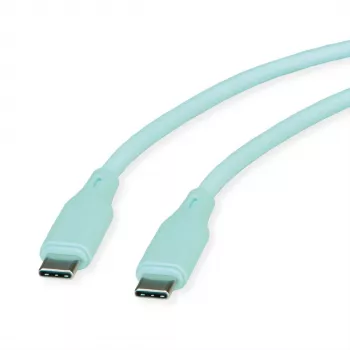 ROLINE Cable USB 2.0 C-C ST/ST silicona 60W 1m verde - Cable - Digital/Datos (11.02.9125)