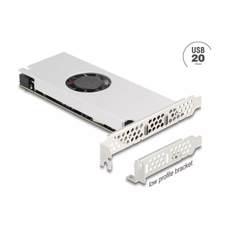 Tarjeta PCI Express x16 DELOCK 90805 — 2 × USB 20 Gbit/s Type-C
