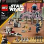 LEGO Star Wars Clone Trooper y Battle Droid Battle Pack Juguete de construcción para niños con vehículo Speeder Bike, 4 minifiguras y 5 figuras, regalo para niños