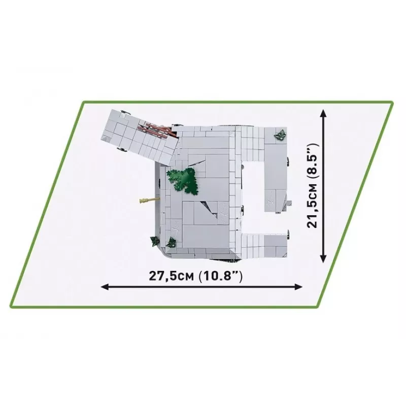Set de construcción Cobi Deutscher Bunker Regelbau 667/642 Modelo COBI-3136 – set de bloques detallado