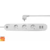 Regleta inteligente Denver SHP-300U 3 tomas AC tipo E 4 blanco