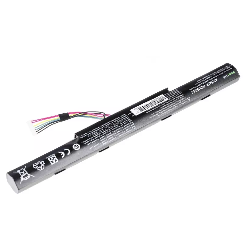 Batería Green Cell AC51 para Acer Aspire E15/E17 — Li-Ion 14,8 V 2200 mAh 4 celdas, negro
