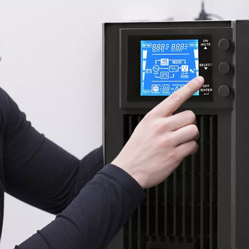 SAI (sistema de alimentación ininterrumpida) Qoltec 53042 de doble conversión (Online) 1 kVA 800 W 2 tomas de CA