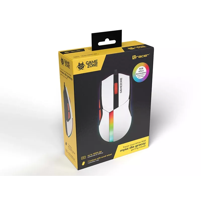 Ratón Tracer 47417 Gamezone Cool White RGB USB