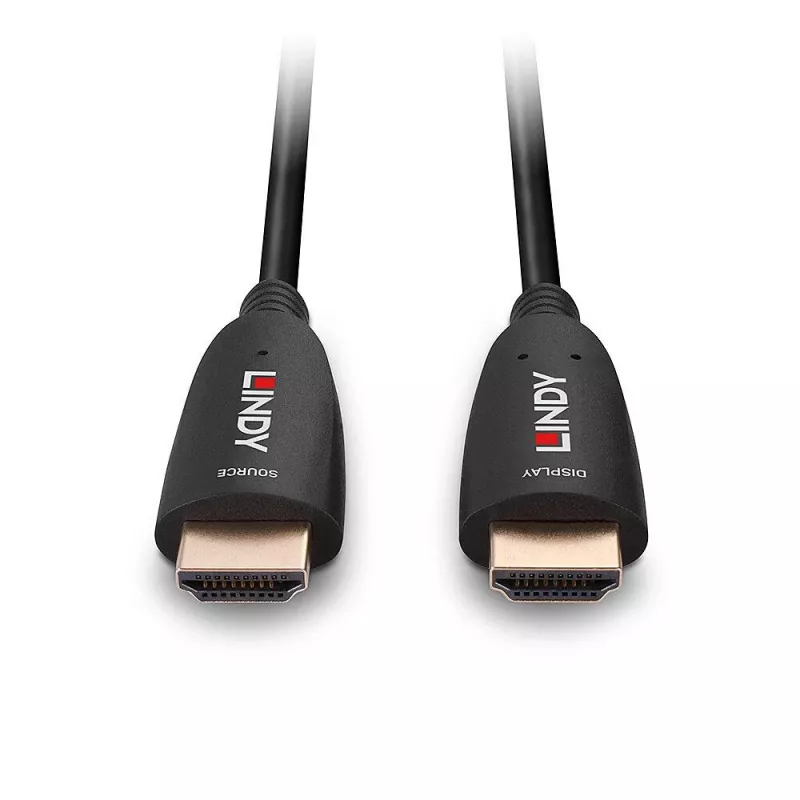 Lindy Cable HDMI híbrido de fibra óptica 8K60 de 10 m, 10 m, HDMI tipo A (estándar), HDMI tipo A (estándar), 48 Gbit/s, Negro