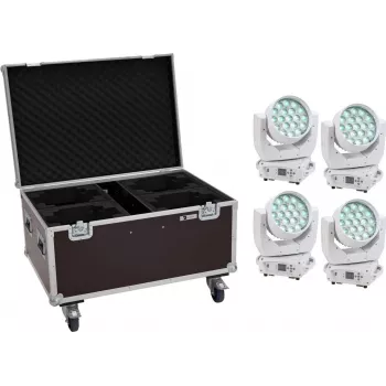 Moving-Head Washlight EUROLITE TMH-X4 4× LED con maleta con ruedas