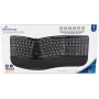 Teclado multimedia ergonómico MediaRange 124 teclas rueda de desplazamiento negro (MROS120)