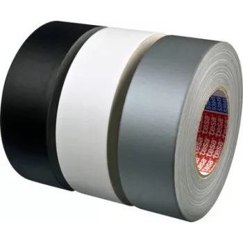 Cinta gaffer Tesa 53949 — 50 m x 50 mm, cinta de tela plateada