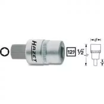 Hazet punta de destornillador hexagonal interior 12,5 mm (1/2), punta de destornillador para pinza de freno 986-9 accionamiento (herramienta (986-9)