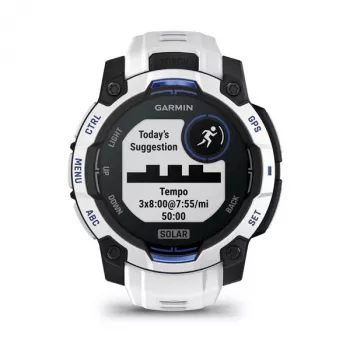 Garmin Instinct 3 Solar smartwatch, 45 mm, Black/Stone White, correa de silicona (010-02934-03)