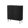 Cama Meble CORTINA 4D cómoda, 102x40x118 cm, negra