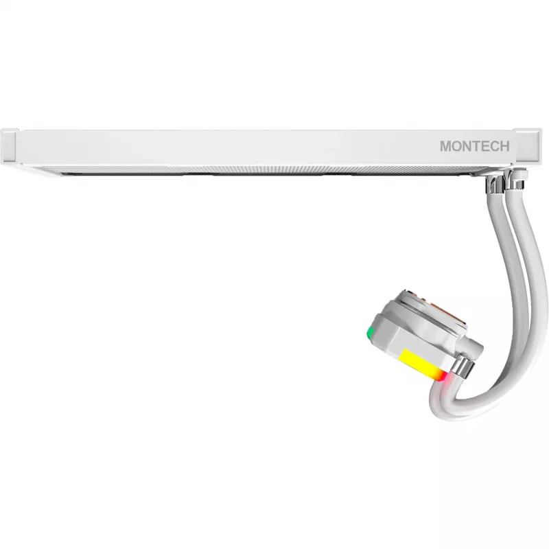 Radiador Montech HyperFlow ARGB 360 White 360mm — radiador de refrigeración líquida para PC de 360mm