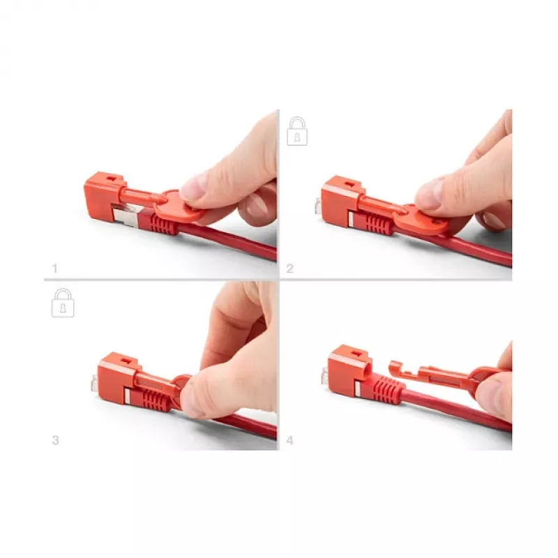 Bloqueador de puertos DeLOCK 20929 RJ45 10 uds. rojo