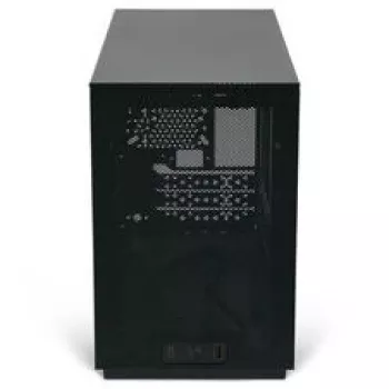 Caja PC Mini ITX/ATX ssupd Meshroom D (CS-MRD-BK-1) — caja compacta negra con paneles de malla