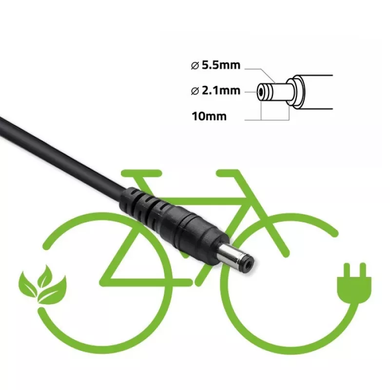 Cargador para e-bike QOLTEC 50332 — salida 36V/42V, 2A, conector 5,5×2,1 mm
