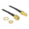 Cable coaxial DeLOCK 88876 RP-SMA estándar 0,2 m negro