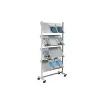 Helit H6813499 - metal - gris - 4 estantes - 750 mm - 390 mm - 1580 mm