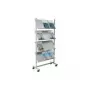 Helit H6813499 - metal - gris - 4 estantes - 750 mm - 390 mm - 1580 mm