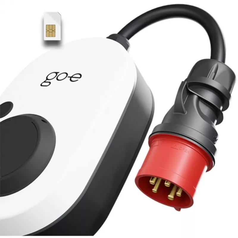 Cargador Gemini flex 2.0, 22 kW (32A trifásico), wallbox blanco/negro, cargador móvil, 4G/LTE