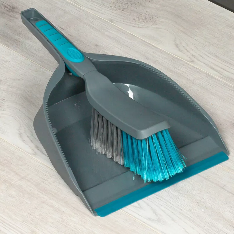 Beldray LA049254EU7 recogedor y cepillo de cocina, 33,5 x 23,5 x 10,4 cm, gris/azul