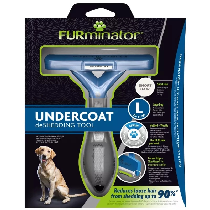 FURminator FUR151173 herramienta de cepillado para perros de pelo corto, talla L