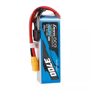 Batería Gens ace GEA376S60X9GT 22,2 V LiPo integrada para modelos RC, 0,536 kg, negro/azul/gris/blanco