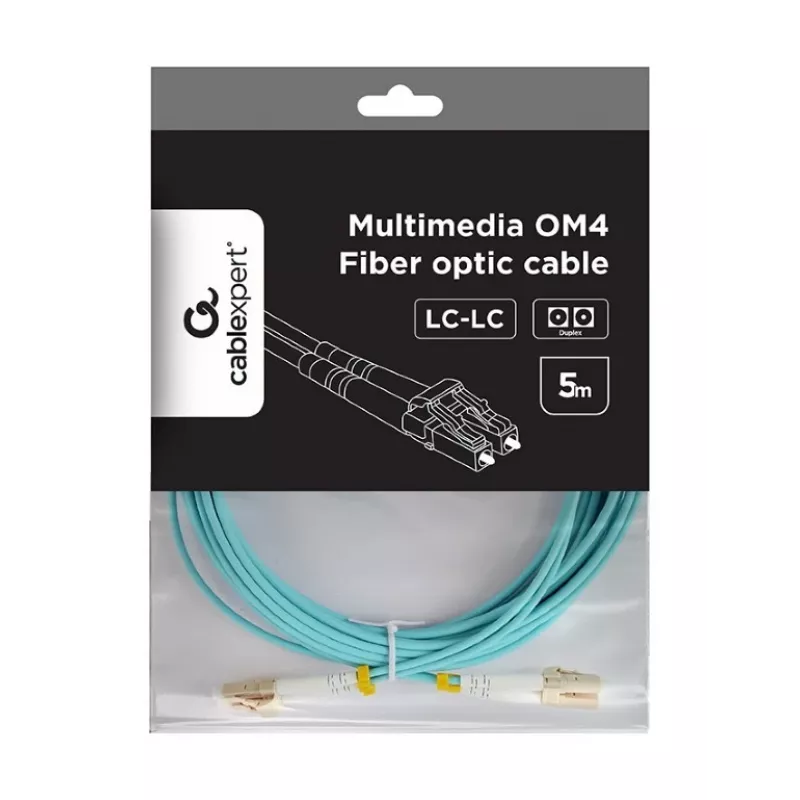 Cable de fibra óptica multimodo dúplex OM4 50/125 LC/LC Gembird 5 m