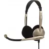 Koss CS100 auriculares de diadema con cable y micrófono, negro/dorado