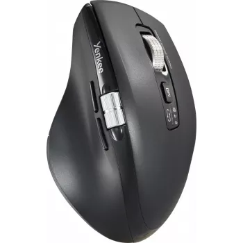 Ratón inalámbrico YENKEE SPIN DUAL 2095BK — ratón óptico compacto de doble modo, modelo YMS 2095B SPIN