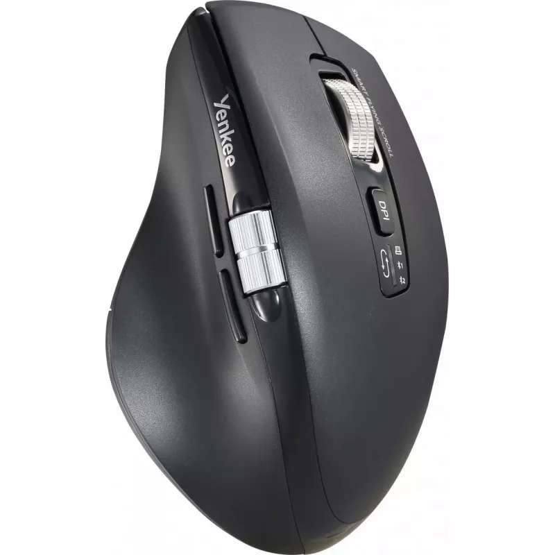 Ratón inalámbrico YENKEE SPIN DUAL 2095BK — ratón óptico compacto de doble modo, modelo YMS 2095B SPIN