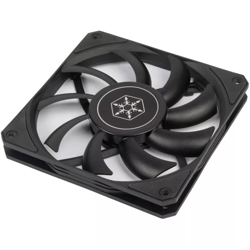 Ventilador de carcasa SILVERSTONE SST-AS120B 120mm negro transparente, 3-Pin