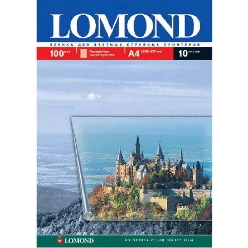 Película PET Lomond para impresora de inyección de tinta Transparente A4, 50 hojas