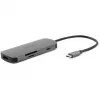 Dongle USB-C 7 en 1 Acer — USB 3.2 Gen 1 Type-C, 3x USB-A, HDMI, SD/MicroSD, 100W PD, plata