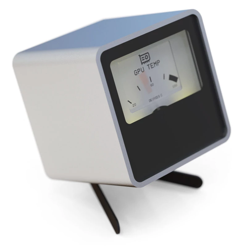 Controlador de dial Streacom VU1-Dial plata USB Type-C — regulador giratorio para ventiladores del sistema, control RGB y de audio