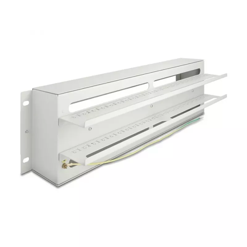 Panel de interruptor de protección DeLOCK 67196 metal gris 132 mm de ancho