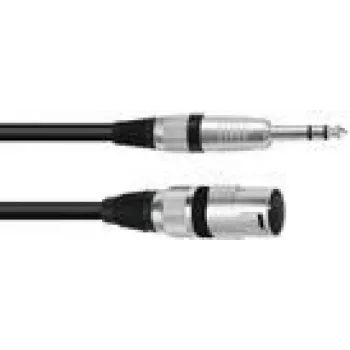 Cable de audio XLR (3 polos) a 6,35 mm Omnitronic 3022075E 0,2 m negro