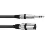 Omnitronic 3022075E cable adaptador de XLR (3 pines) macho a jack estéreo de 6,3 mm, 0,15 m, negro