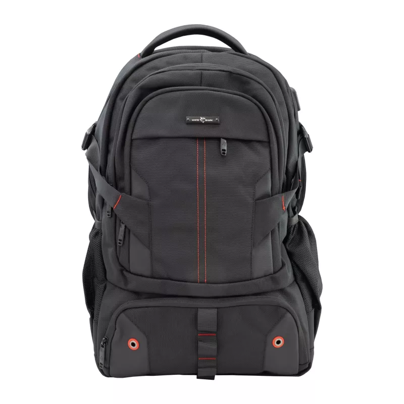 Mochila White Shark VOYAGER GBP-012 — negra, diseño resistente al agua