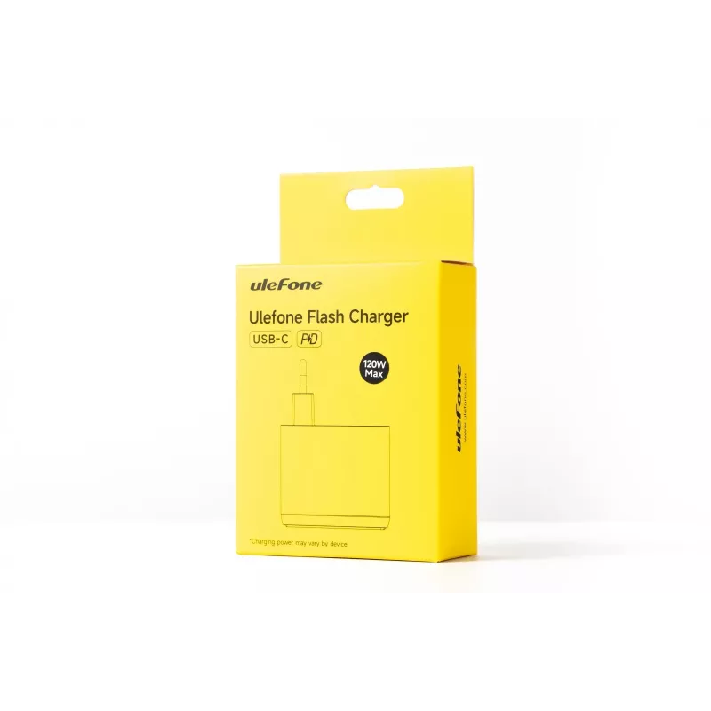 Cargador UleFone UF-CHAR-120WR 120W 20V 6A blanco – fuente de alimentación USB para dispositivos portátiles