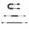 Cable de datos USB a Lightning Tellur Extendable 3A, 1,8 m, negro