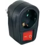 Toma de corriente conmutada Renkforce 1296317 — toma de red negra de 2 polos