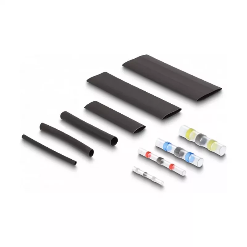 Set de tubos termorretráctiles DeLOCK 308 uds. negro multicolor poliolefina