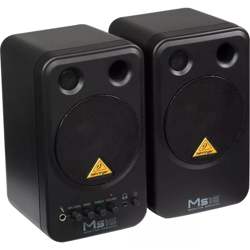 Behringer MS16 Altavoces 2 vías negro con cable 16 W