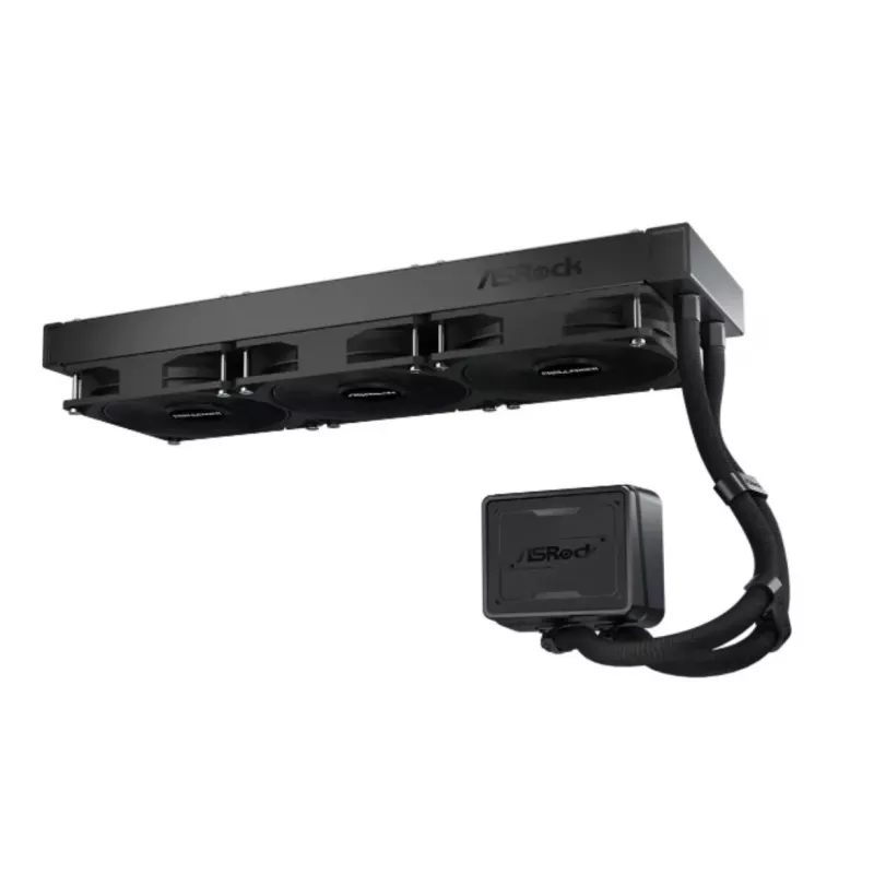 Refrigeración líquida para CPU ASROCK Challenger Pure 360 negra — radiador de 360 mm, AIO cerrado