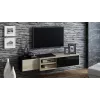 Mueble de TV Cama SIGMA1 180 roble Sonoma/negro brillante