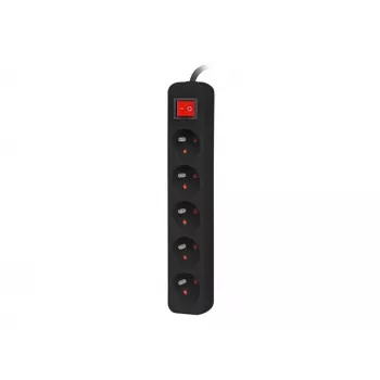 Regleta de alimentación Lanberg PS1-05E-0300-BK 3 m 5 tomas AC para interiores blanco