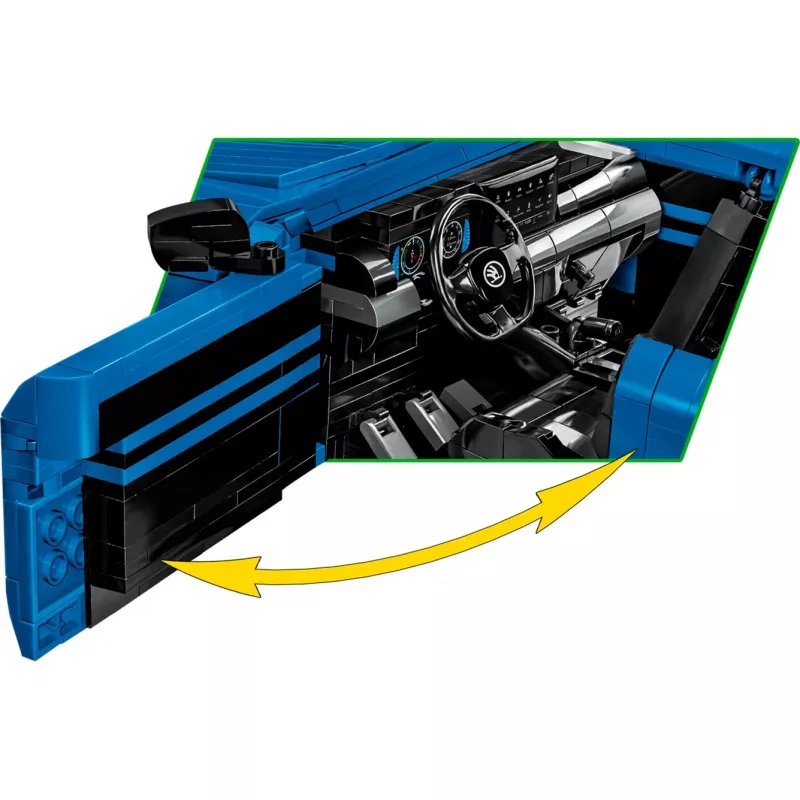 Bloques de construcción Cobi Skoda Octavia RS modelo (2405 piezas), a partir de 10 años, Negro/Azul