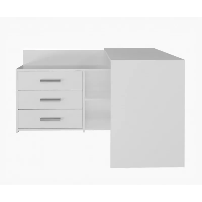 Escritorio de ordenador en esquina Topeshop DANY BIEL KPL blanco rectangular aglomerado